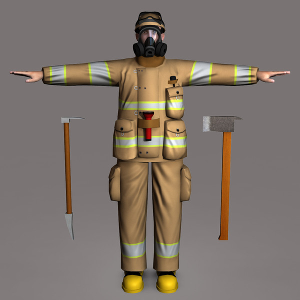 3d fireman 01 - Fireman 01 by ignisfatuus